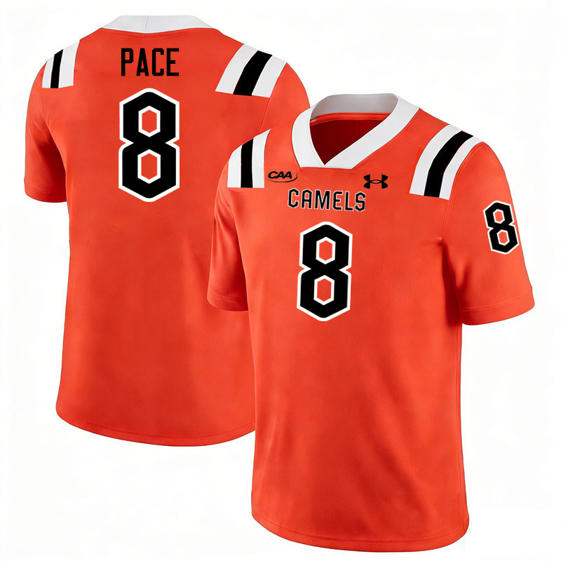Campbell Fighting Camels #8 Jojo Pace College Football Jerseys,Uniforms-Orange